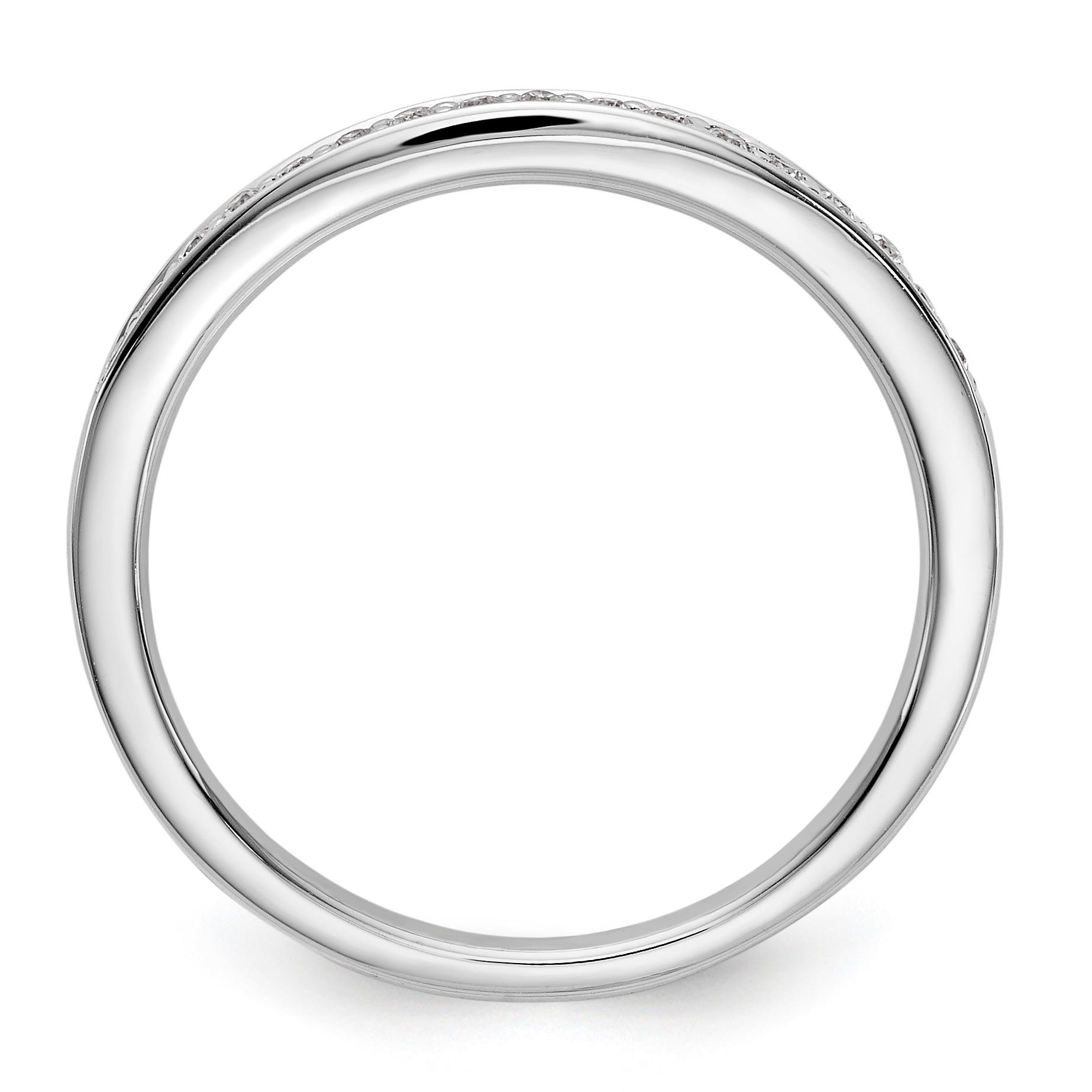 14K Weißgold Diamant-Ehering