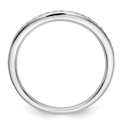 14K Weißgold Diamant-Ehering
