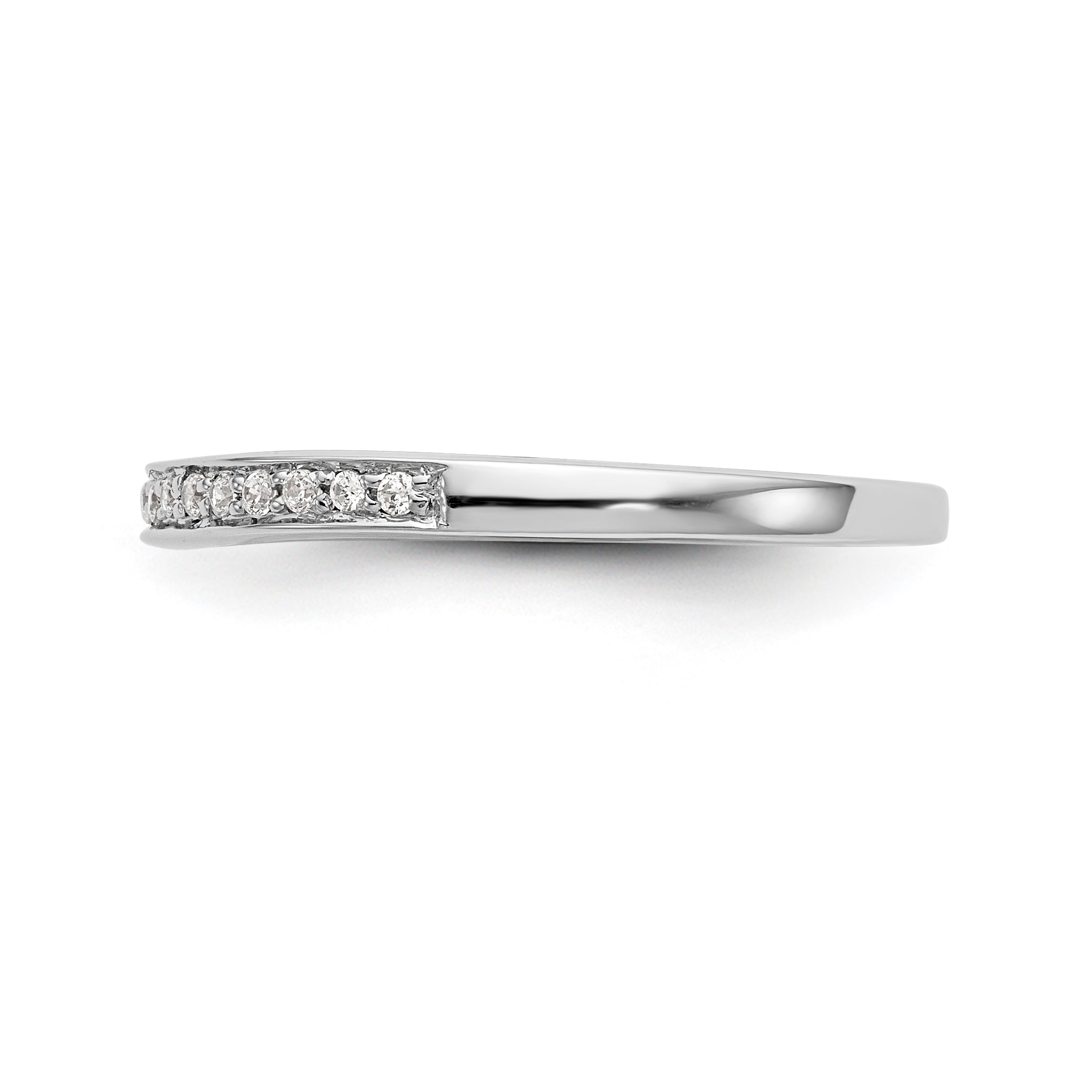 14K Weißgold Diamant-Ehering