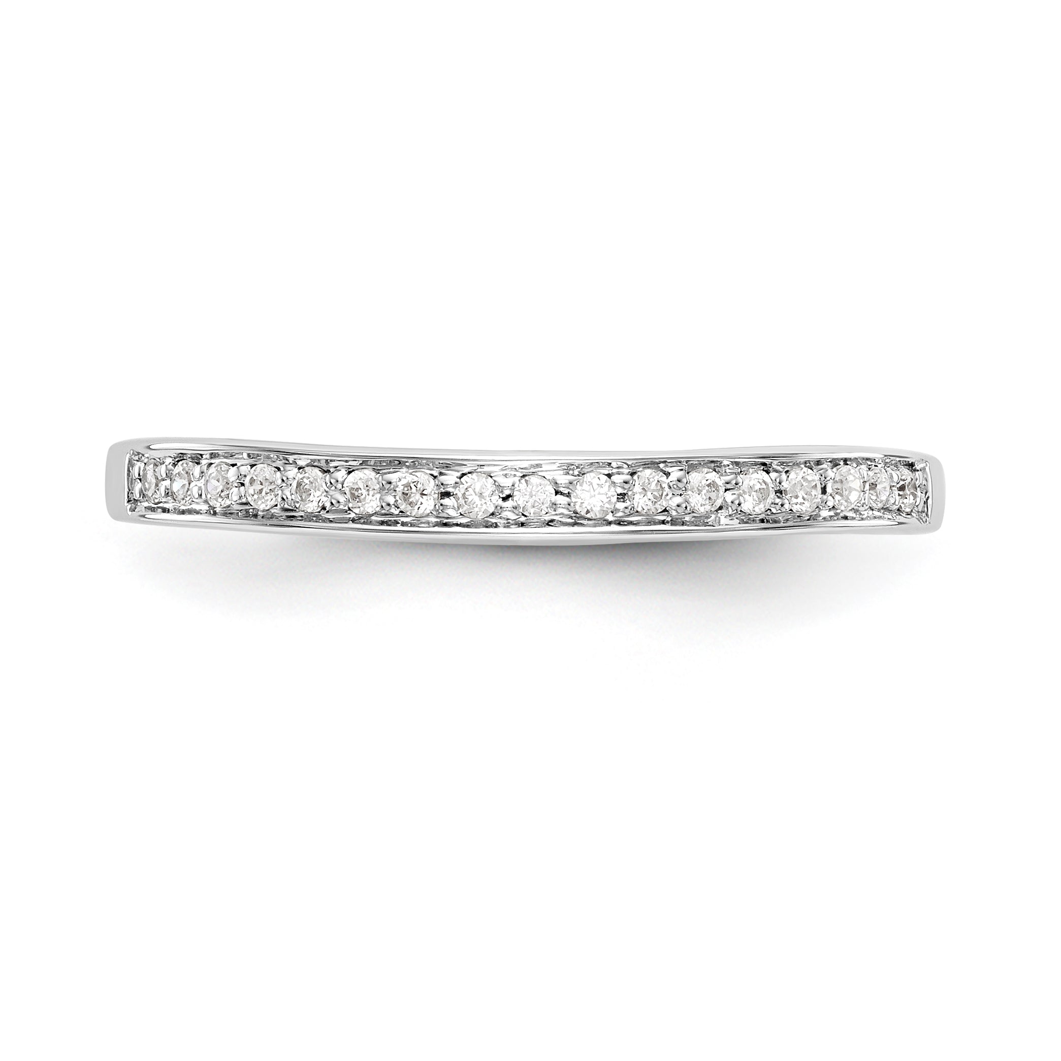 14K Weißgold Diamant-Ehering