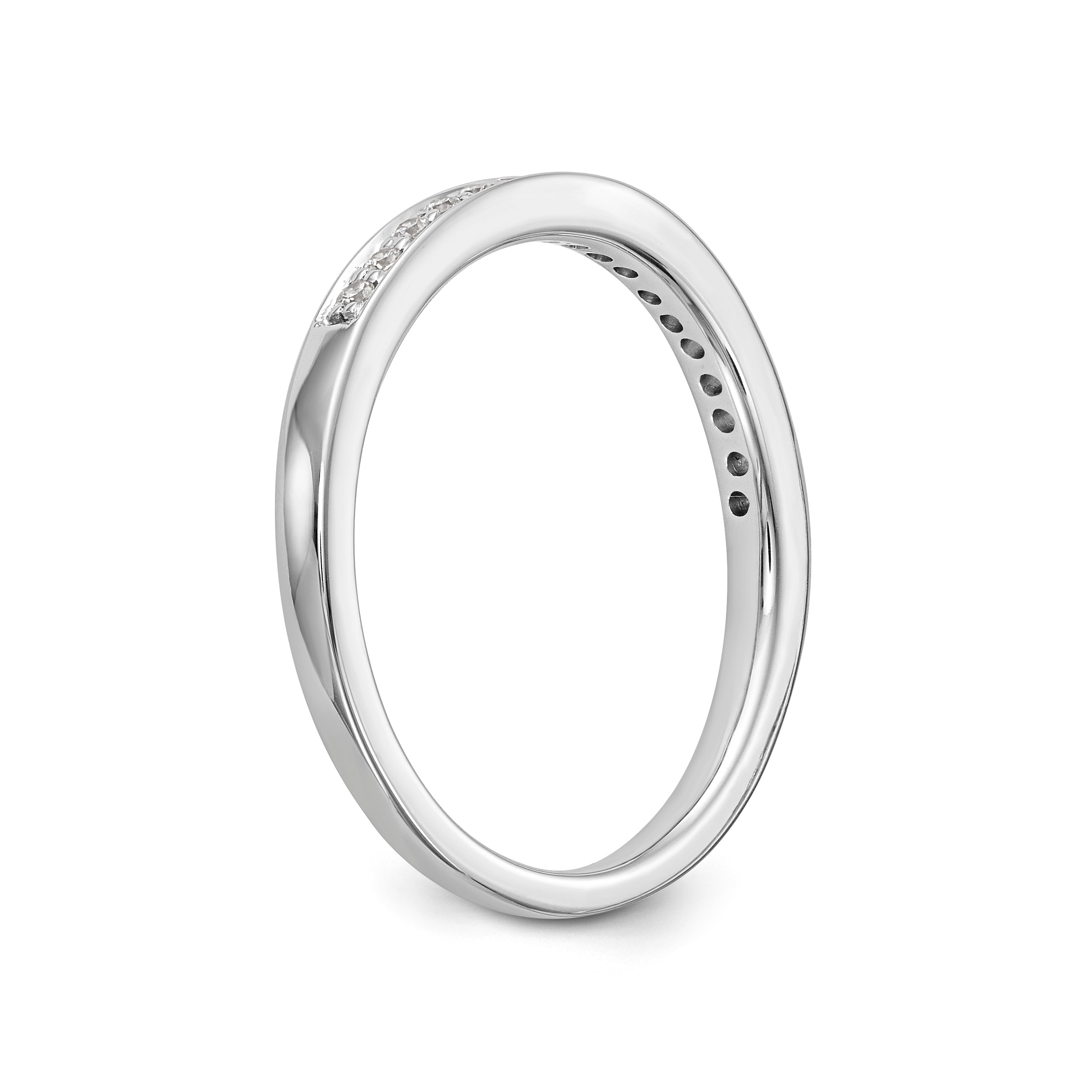 14K Weißgold Diamant-Ehering