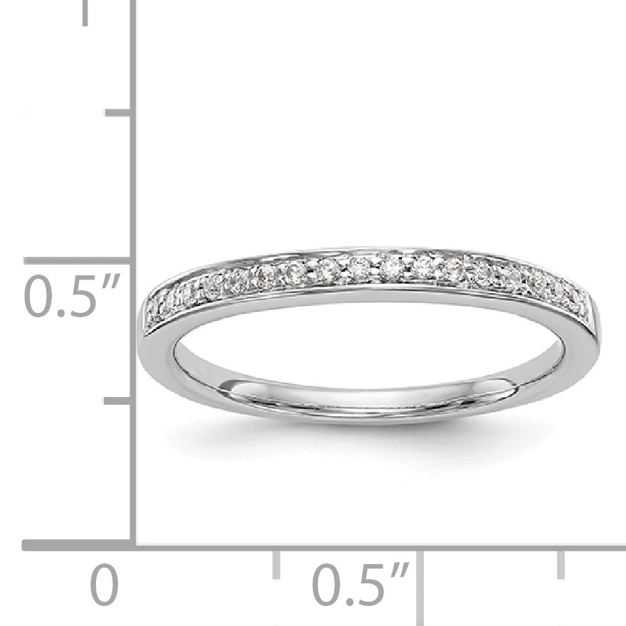 14K Weißgold Diamant-Ehering