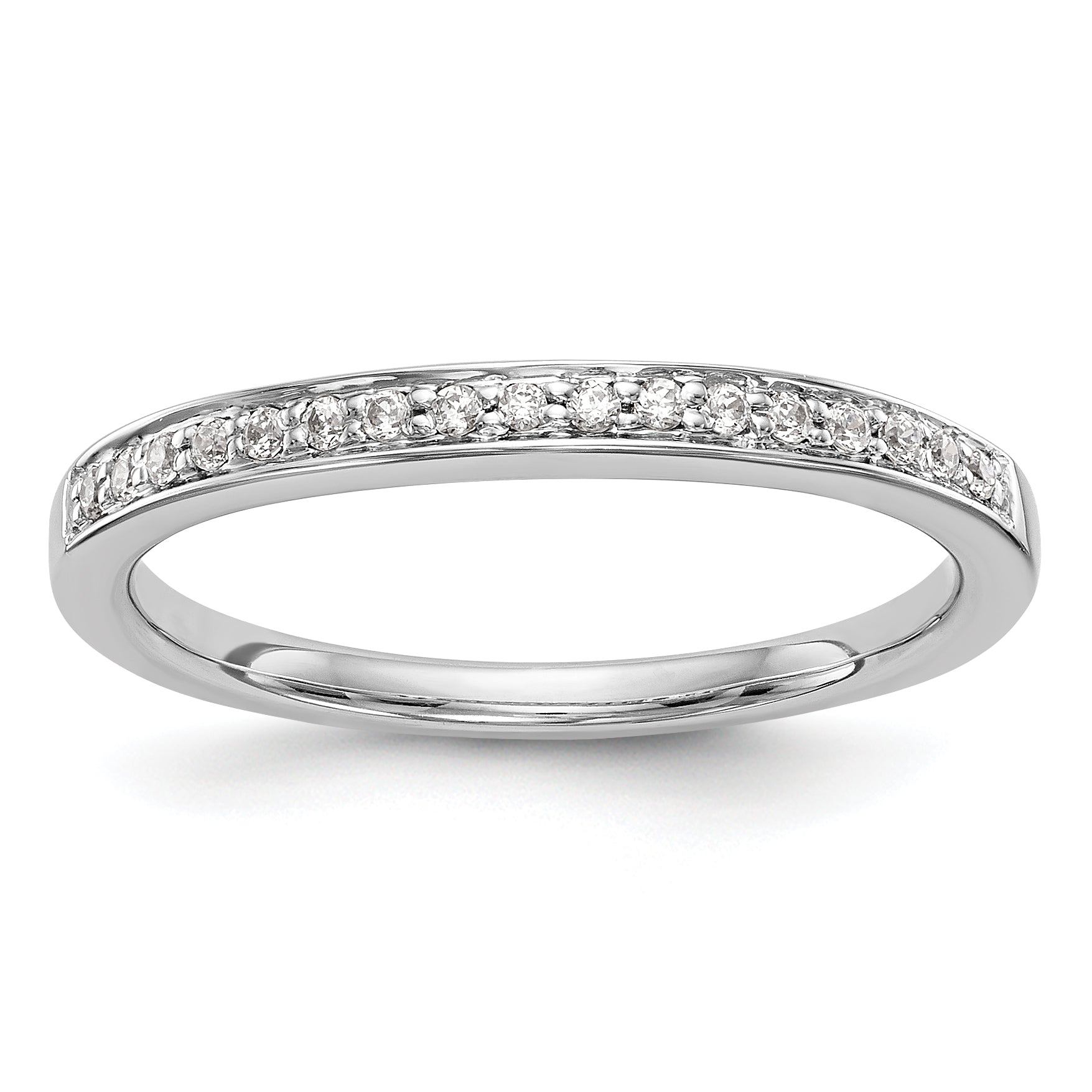 14K Weißgold Diamant-Ehering