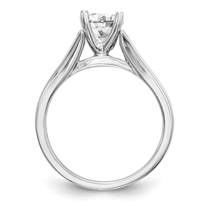 14K Weißgold Diamant-Verlobungsring mit Krappenfassung