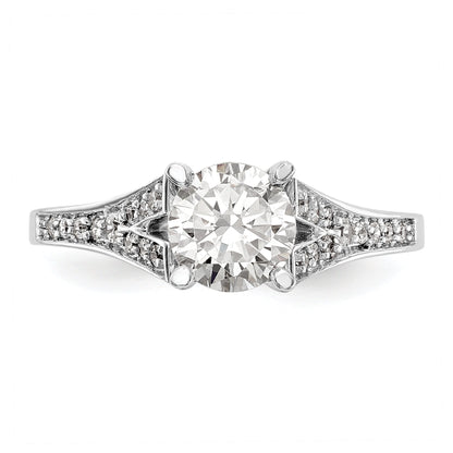 14K Weißgold Diamant-Verlobungsring mit Krappenfassung