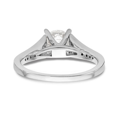14K Weißgold Diamant-Verlobungsring mit Krappenfassung