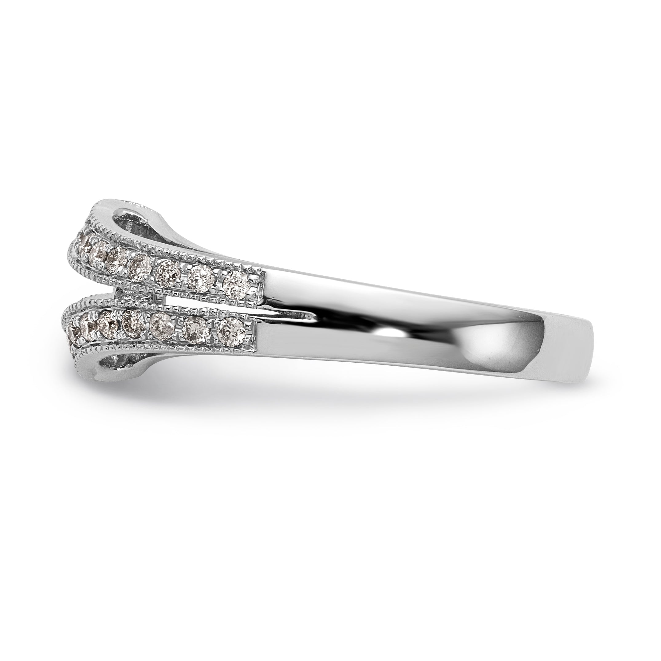 14K Weißgold Diamant-Verlobungsring mit Krappenfassung