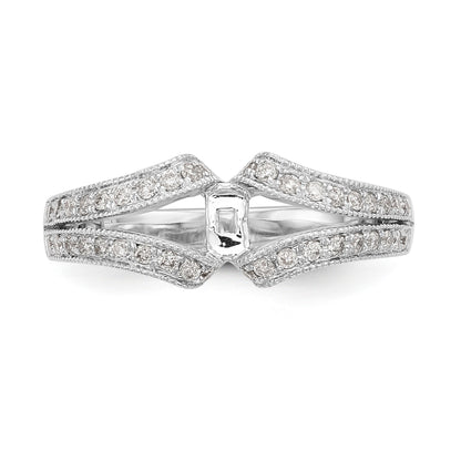 14K Weißgold Diamant-Verlobungsring mit Krappenfassung