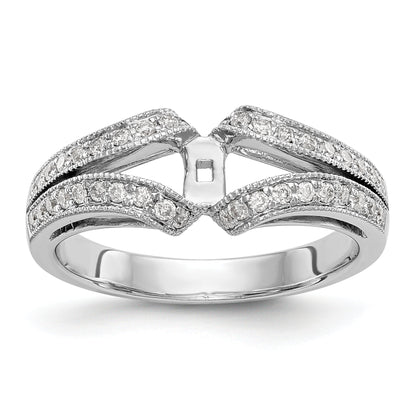 14K Weißgold Diamant-Verlobungsring mit Krappenfassung