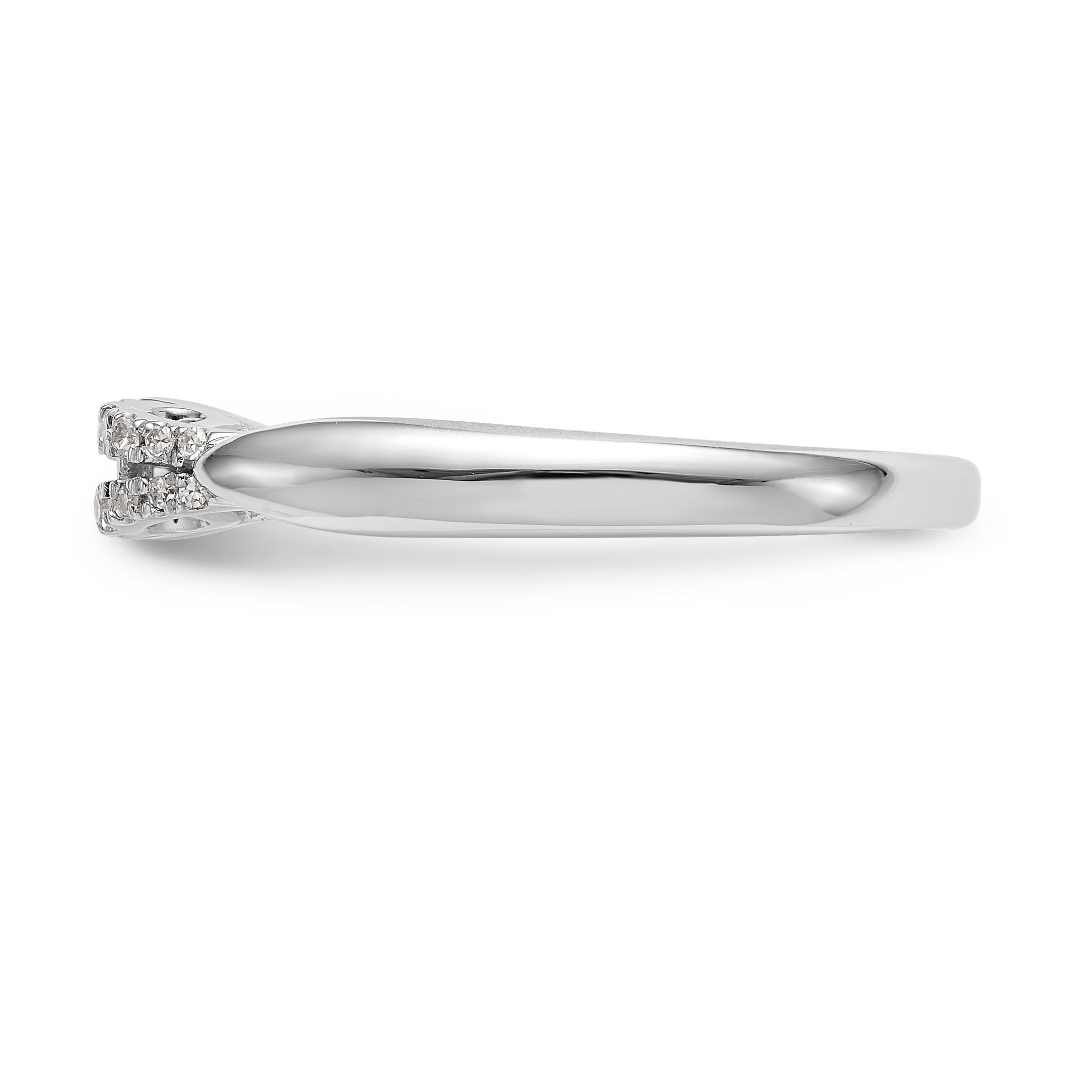 14K Weißgold Diamant-Verlobungsring mit Krappenfassung