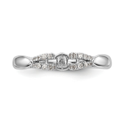 14K Weißgold Diamant-Verlobungsring mit Krappenfassung