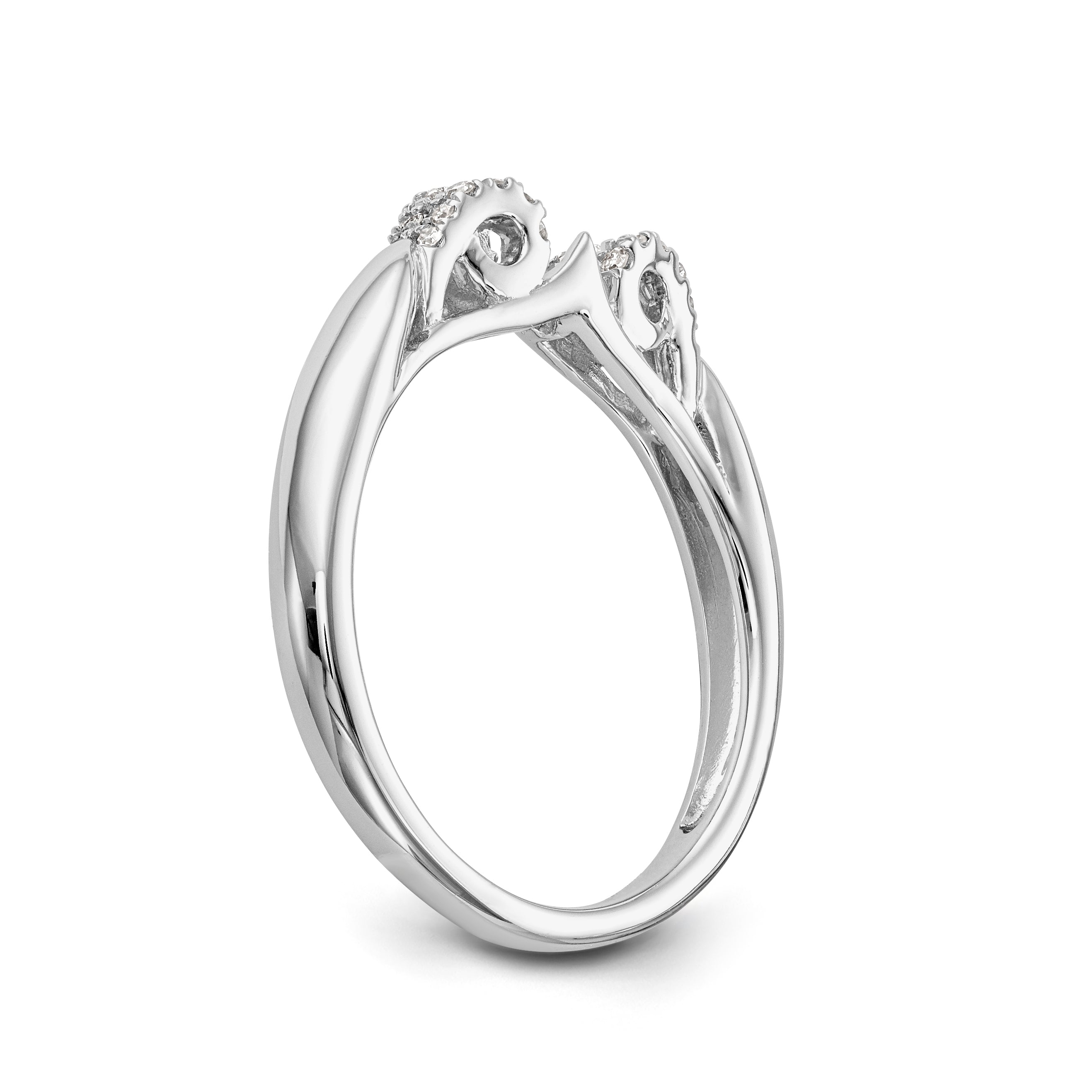 14K Weißgold Diamant-Verlobungsring mit Krappenfassung