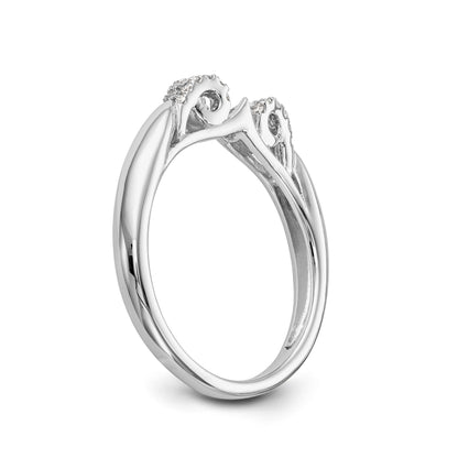 14K Weißgold Diamant-Verlobungsring mit Krappenfassung
