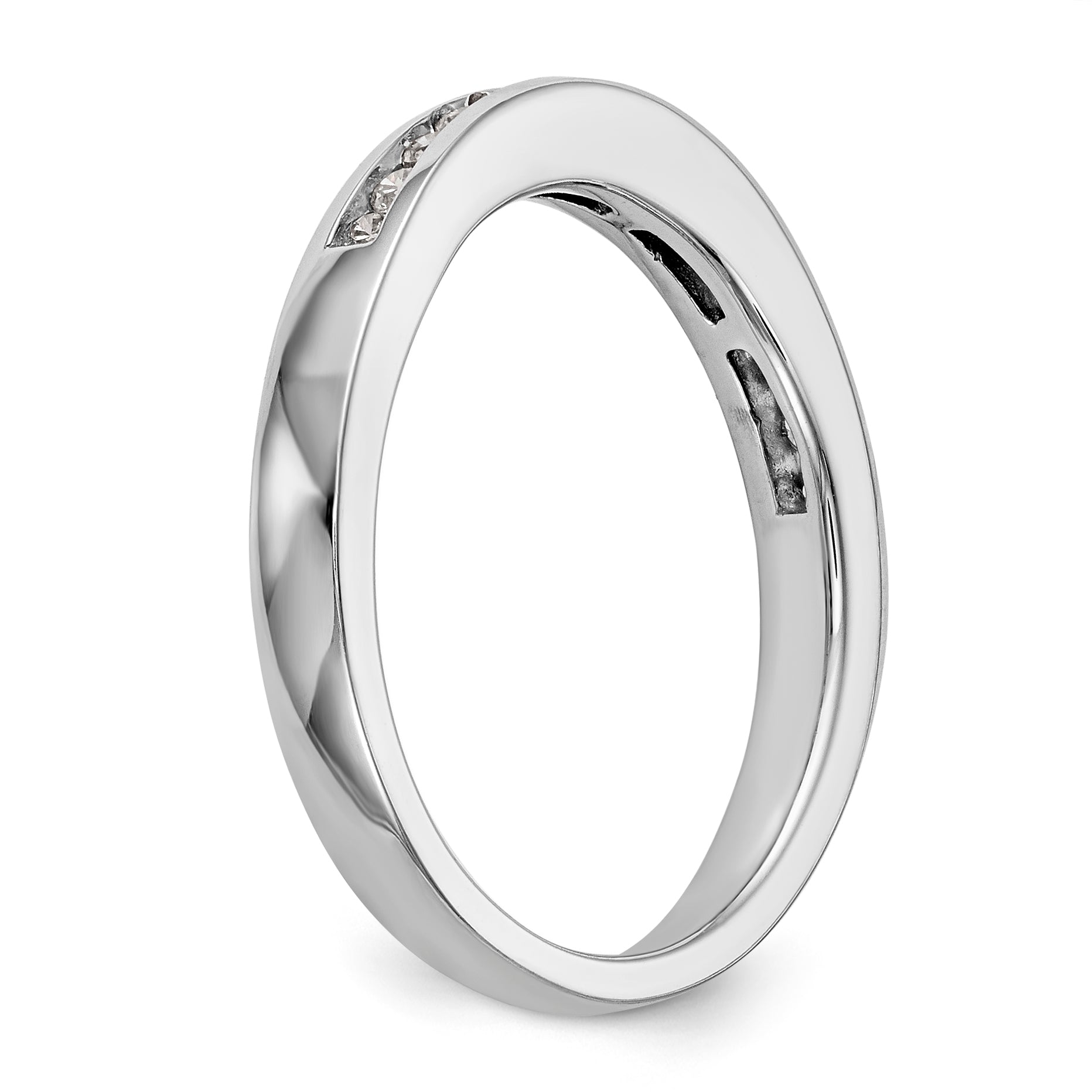 14K Weißgold Diamant-Ehering