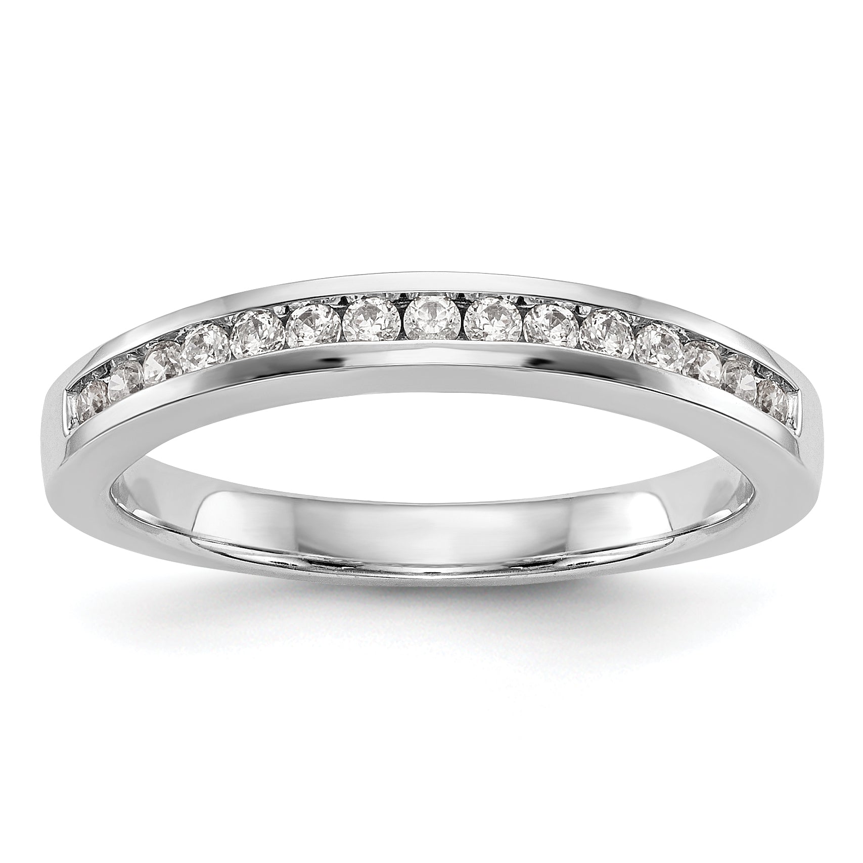 14K Weißgold Diamant-Ehering