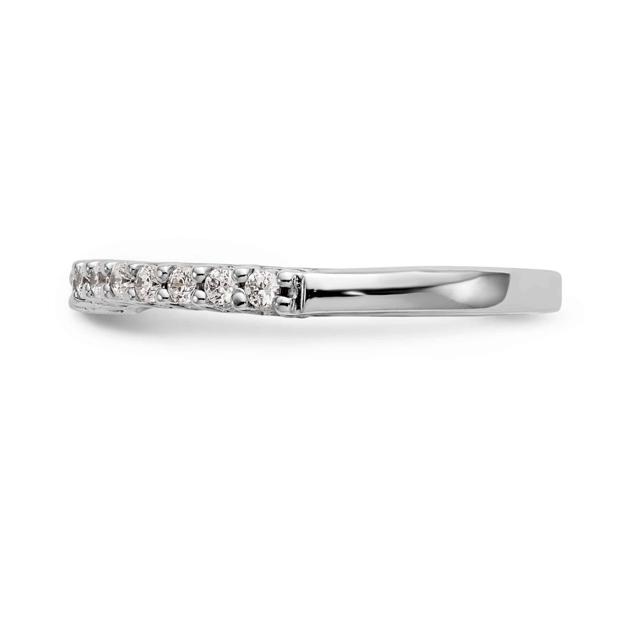 14K Weißgold Diamant-Trauring