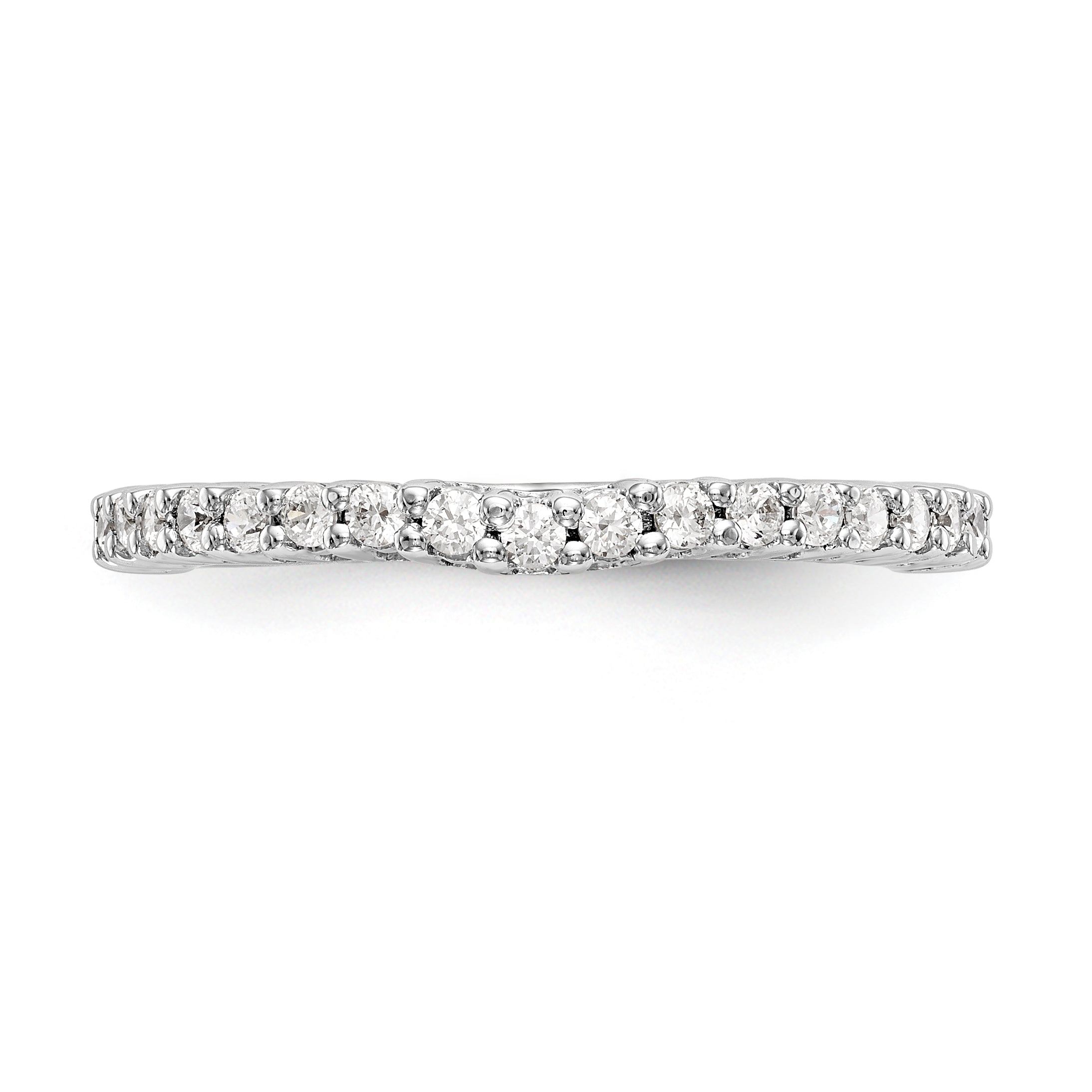 14K Weißgold Diamant-Trauring