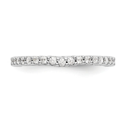 14K Weißgold Diamant-Trauring