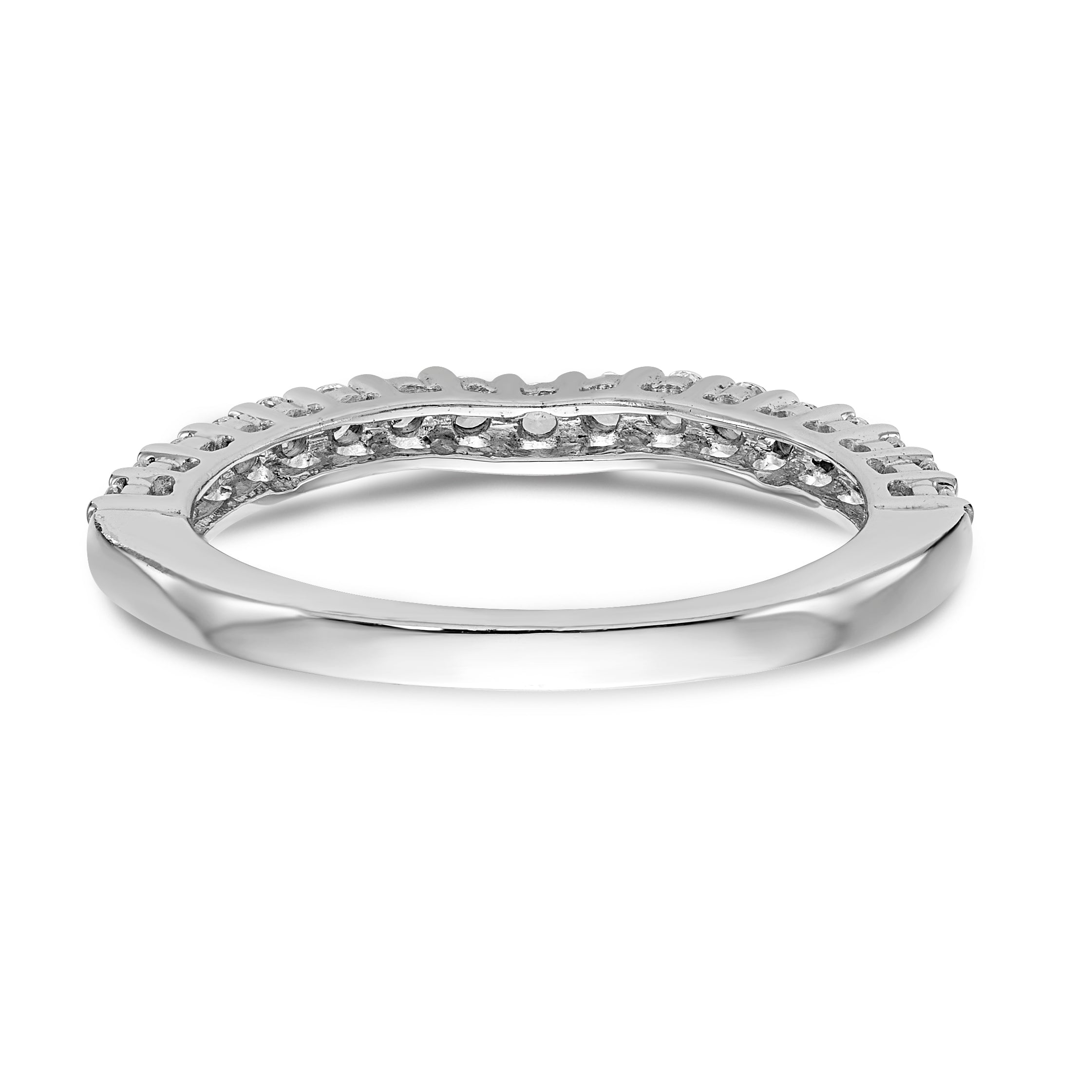 14K Weißgold Diamant-Trauring
