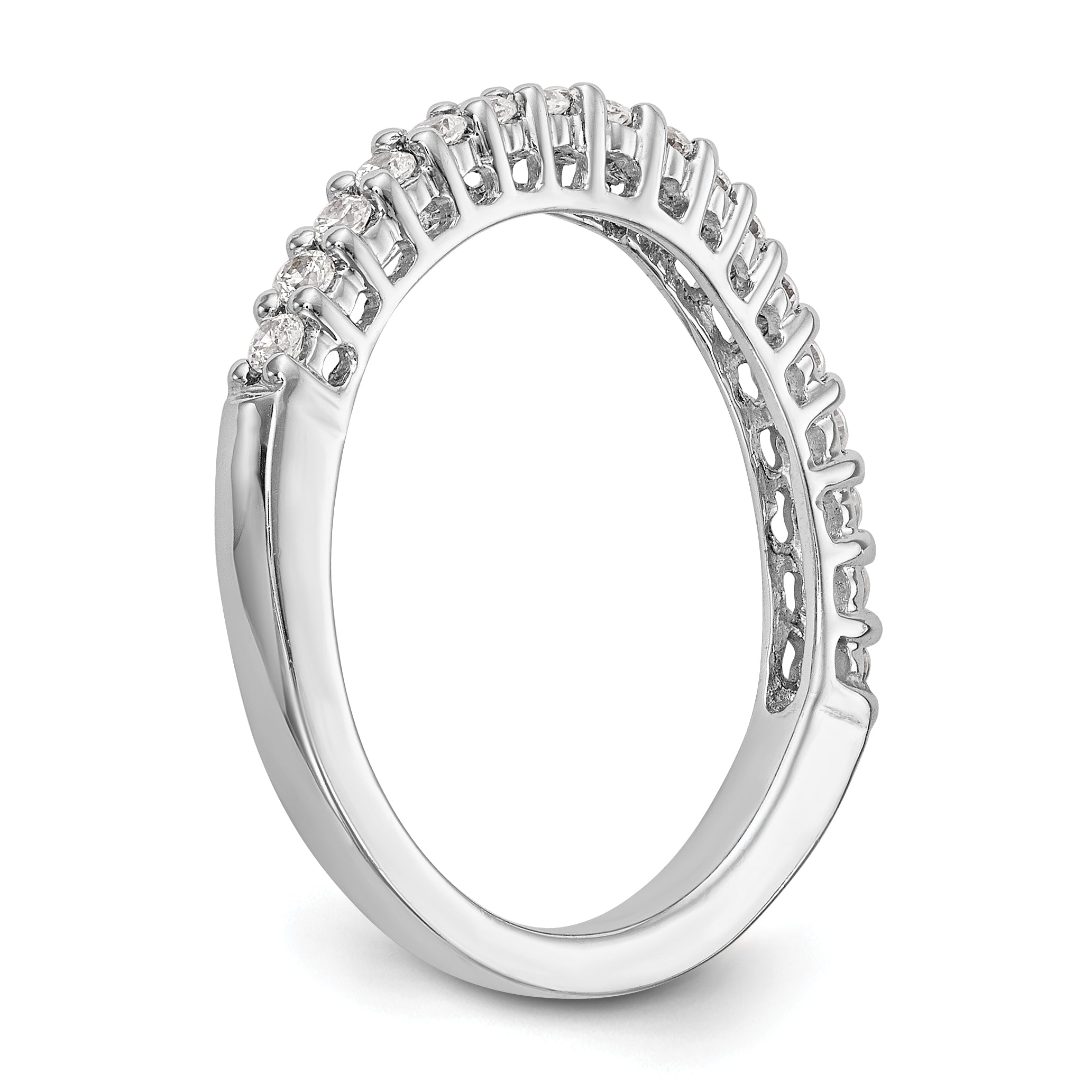 14K Weißgold Diamant-Trauring