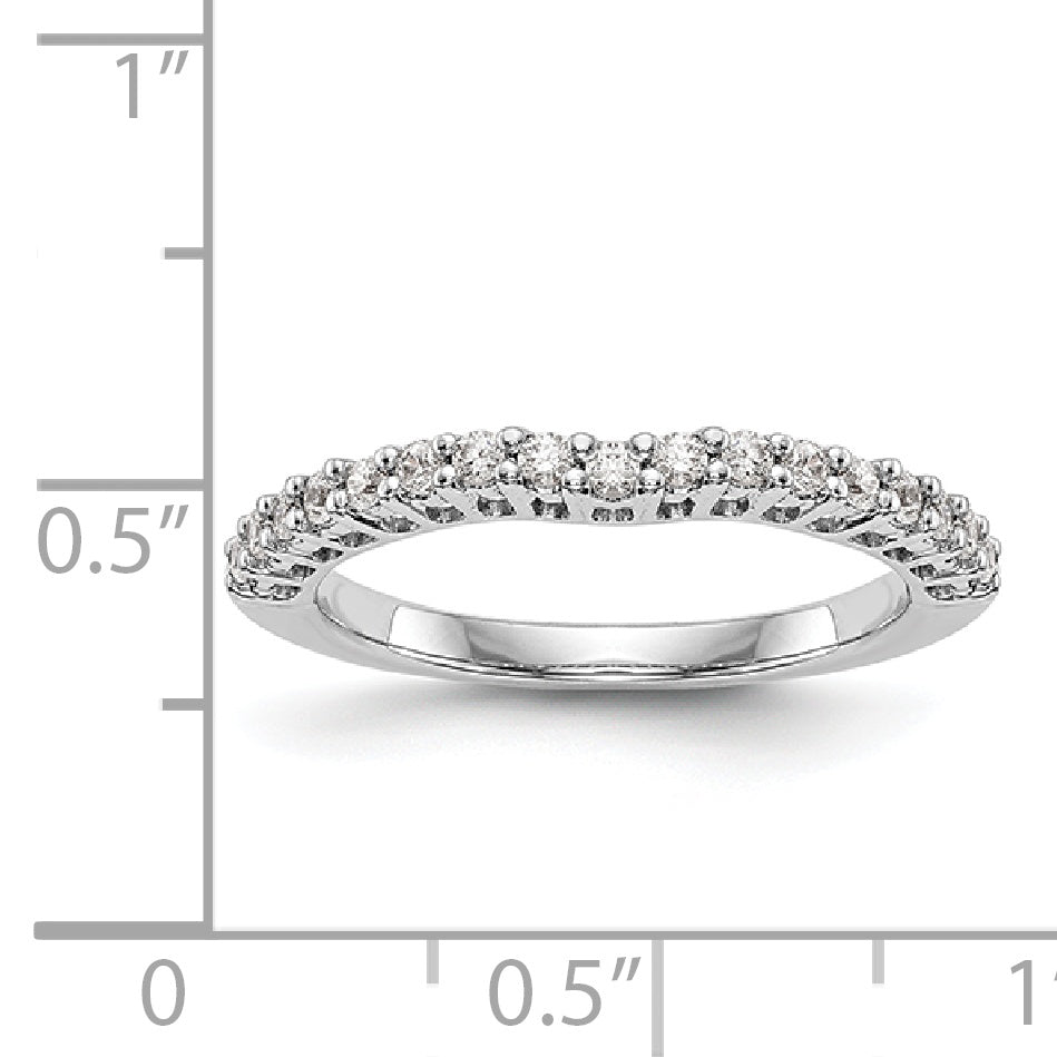 14K Weißgold Diamant-Trauring