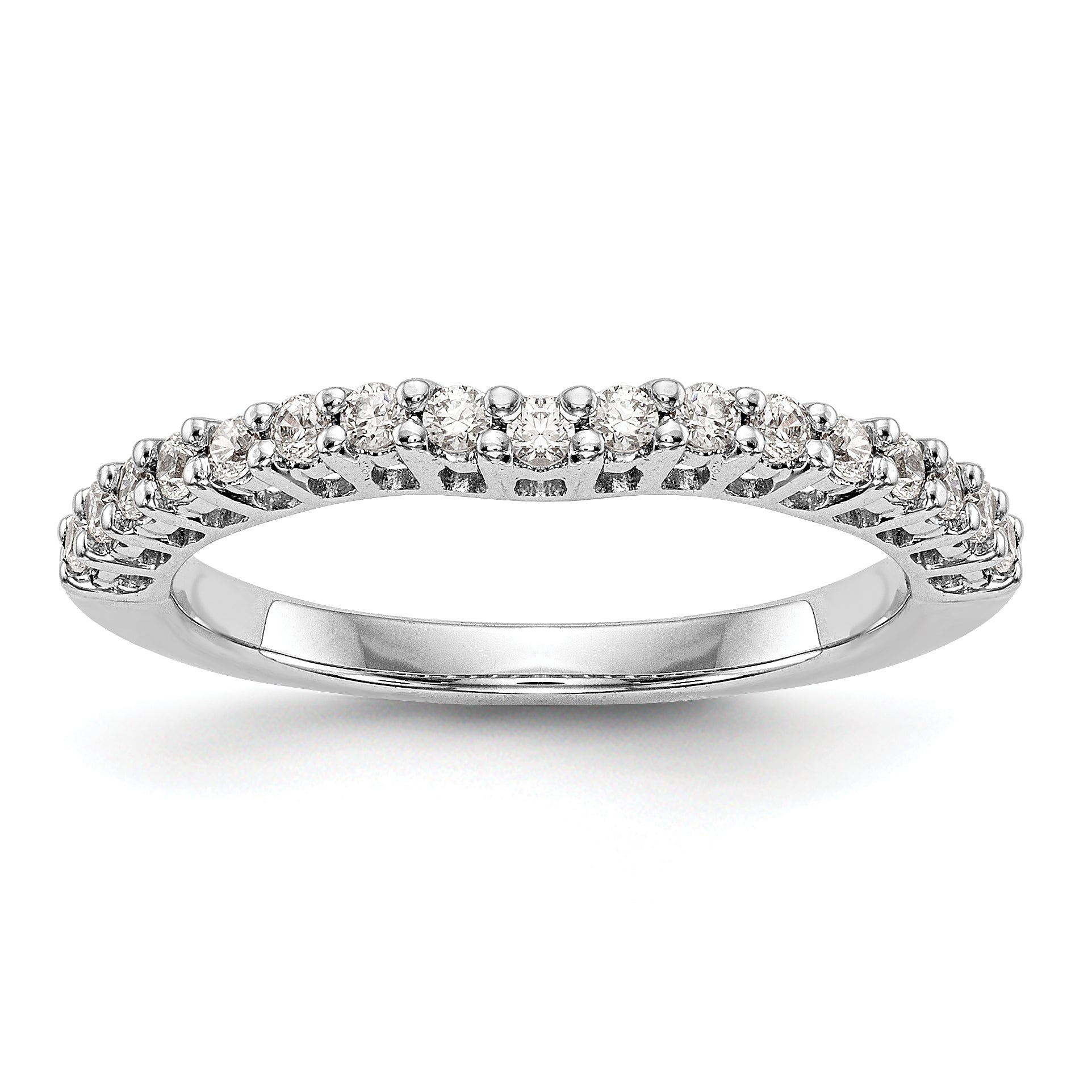 14K Weißgold Diamant-Trauring