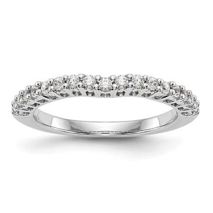 14K Weißgold Diamant-Trauring