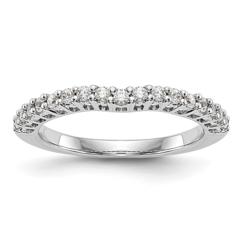 14K Weißgold Diamant-Trauring