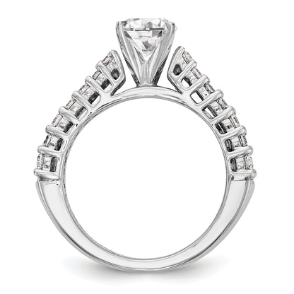 14K Weißgold Diamant-Verlobungsring mit Krappenfassung