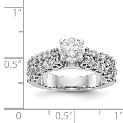 14K Weißgold Diamant-Verlobungsring mit Krappenfassung