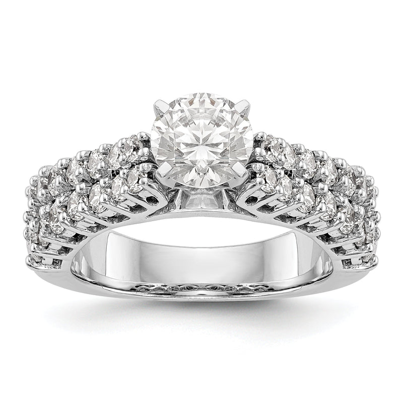 14K Weißgold Diamant-Verlobungsring mit Krappenfassung