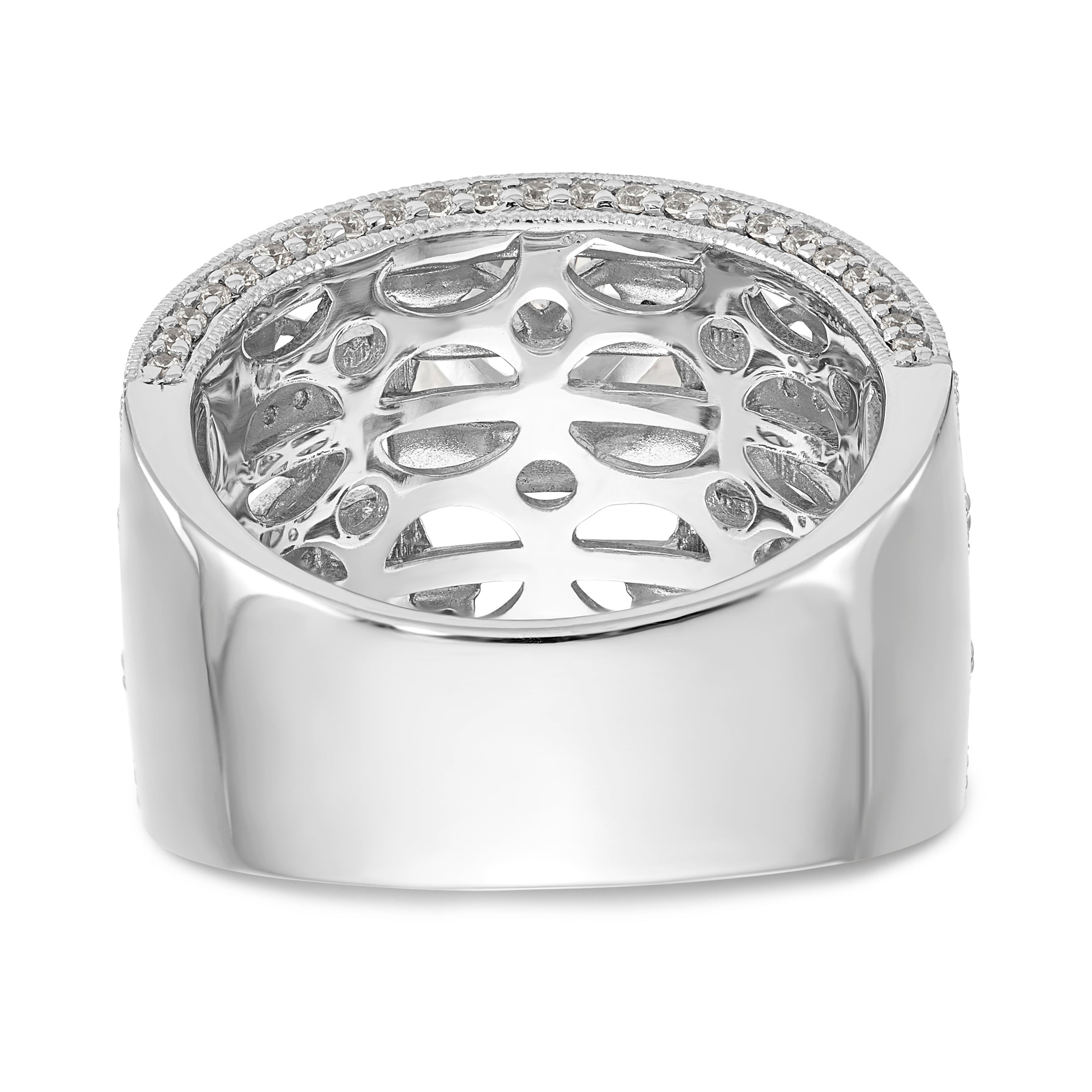 14K Weißgold Diamant-Verlobungsring mit Krappenfassung