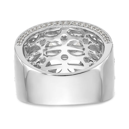 14K Weißgold Diamant-Verlobungsring mit Krappenfassung