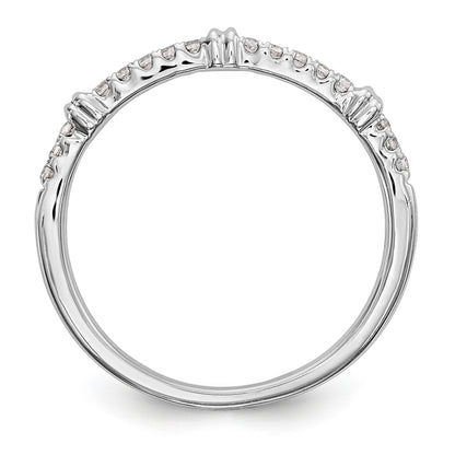 14K Weißgold Diamant-Trauring