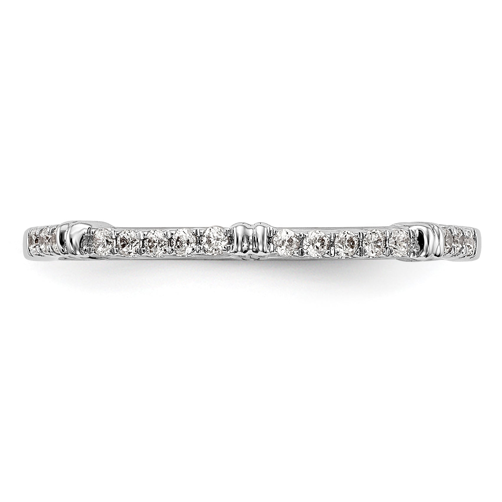 14K Weißgold Diamant-Trauring