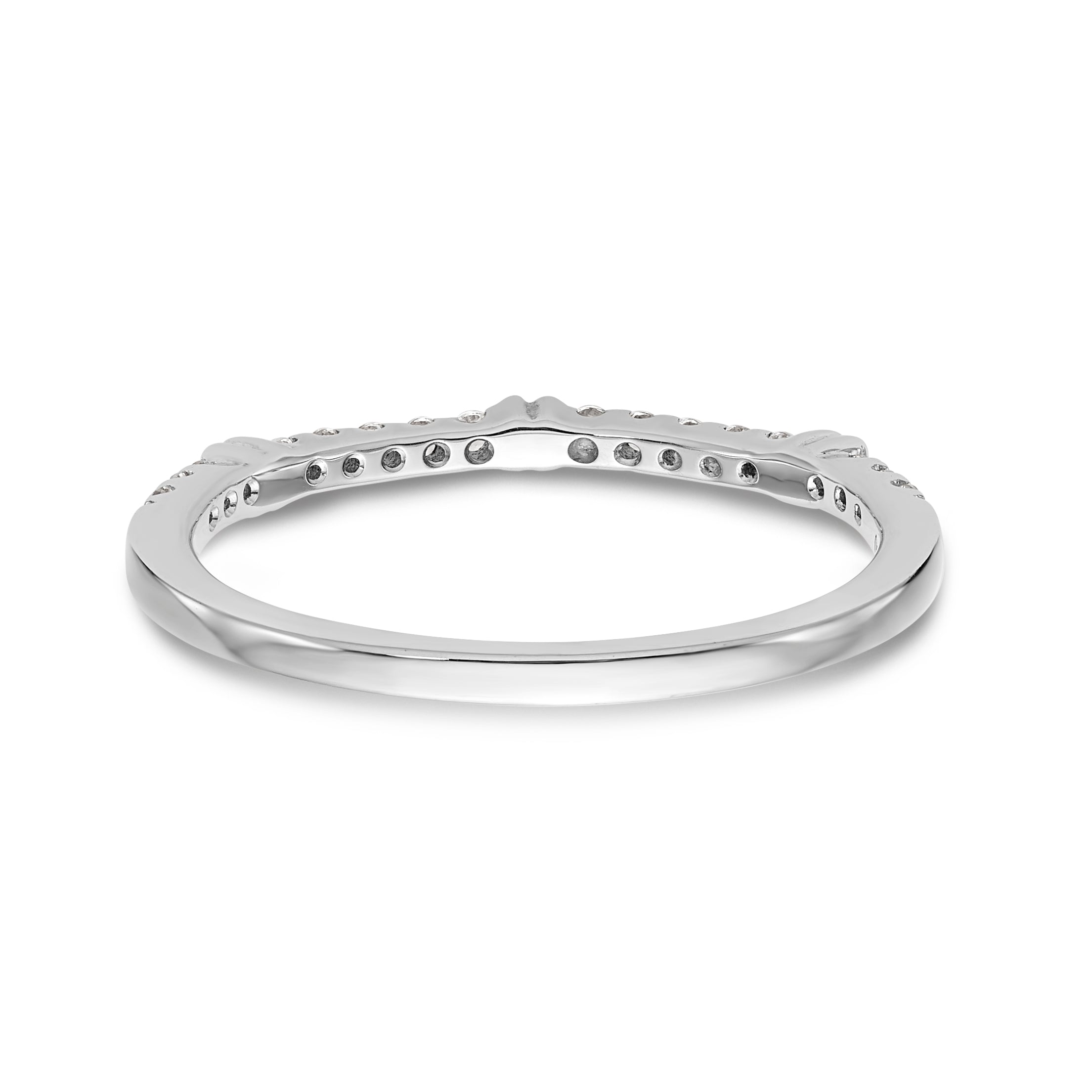 14K Weißgold Diamant-Trauring