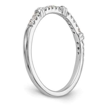 14K Weißgold Diamant-Trauring