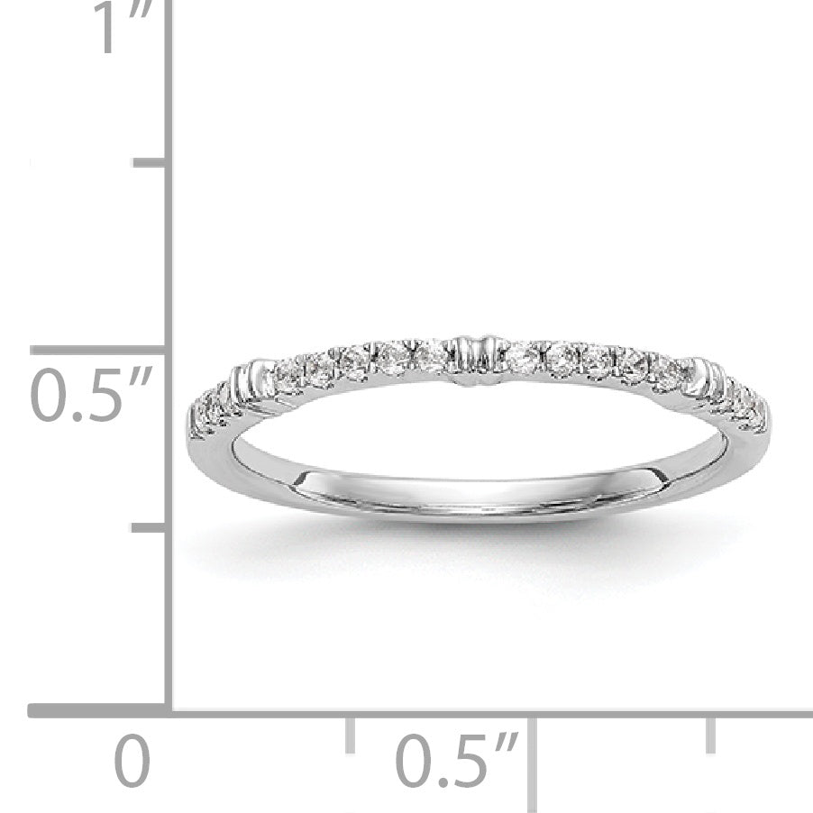 14K Weißgold Diamant-Trauring