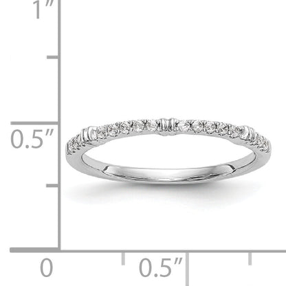 14K Weißgold Diamant-Trauring