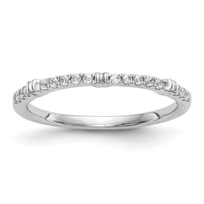 14K Weißgold Diamant-Trauring