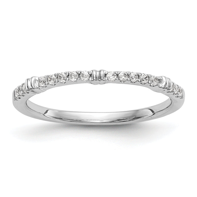 14K Weißgold Diamant-Ehering