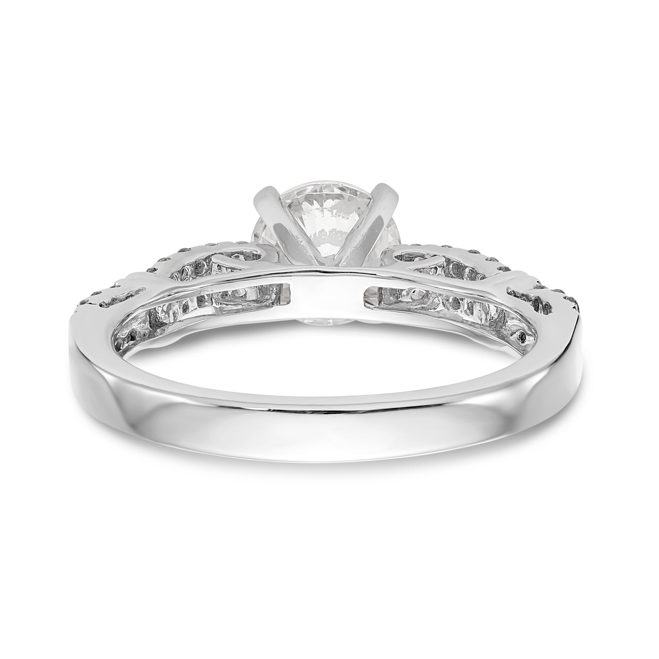 14K Weißgold Diamant-Verlobungsring mit Krappenfassung