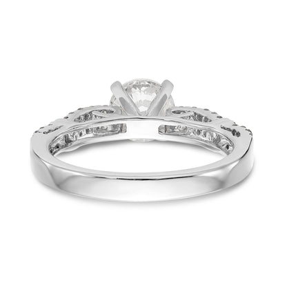 14K Weißgold Diamant-Verlobungsring mit Krappenfassung