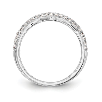 14K Weißgold Diamant-Trauring
