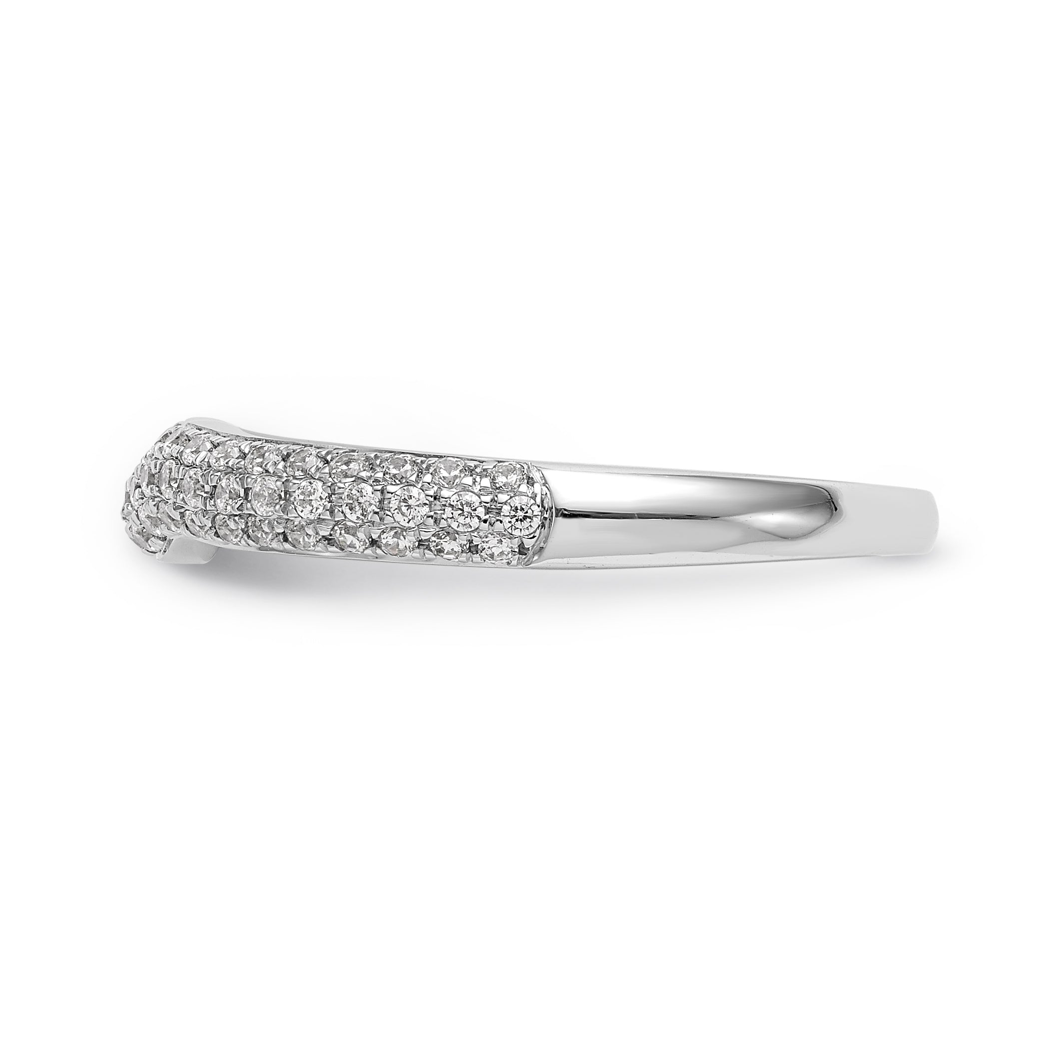 14K Weißgold Diamant-Trauring