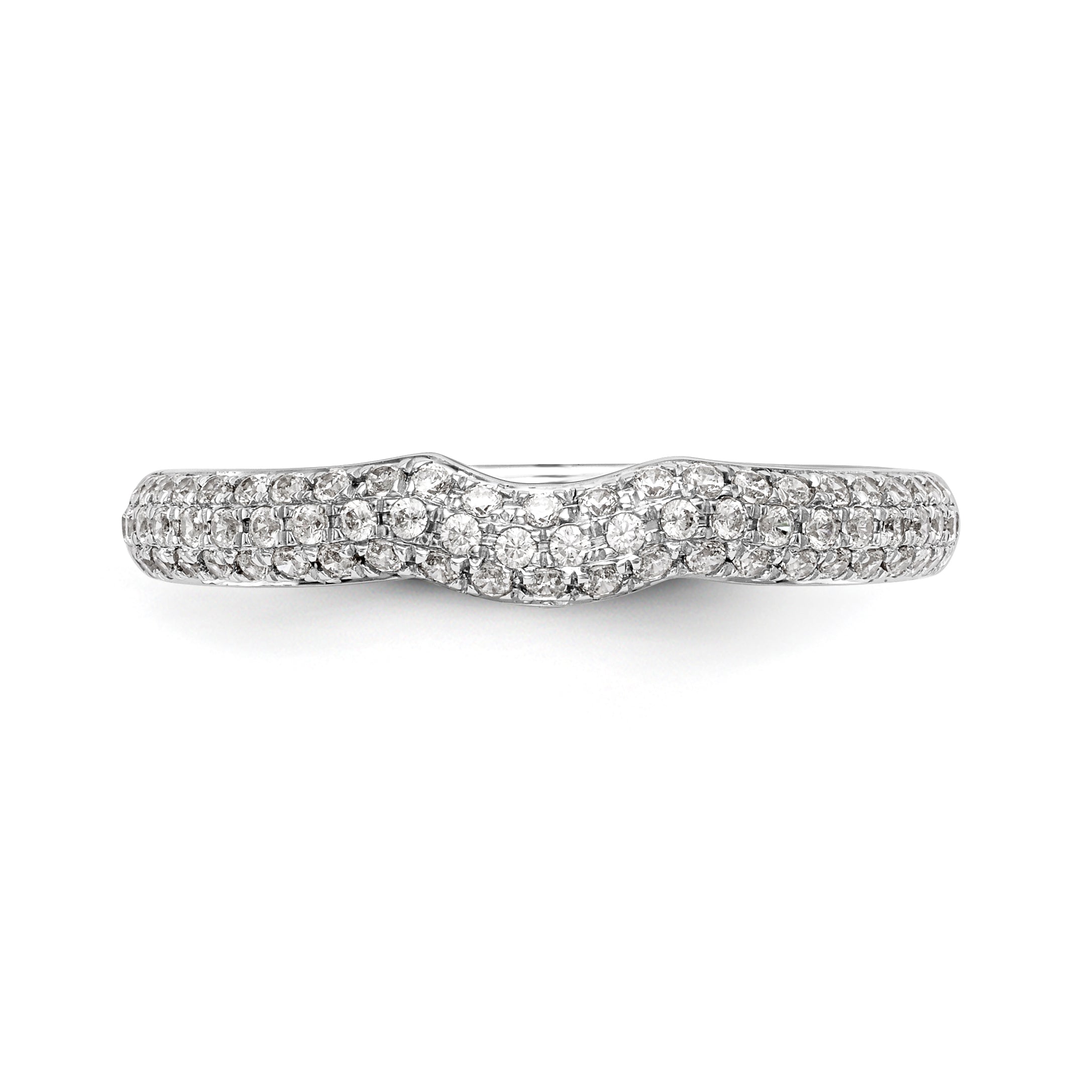 14K Weißgold Diamant-Trauring
