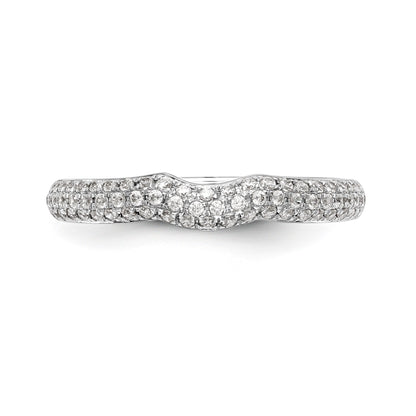 14K Weißgold Diamant-Trauring