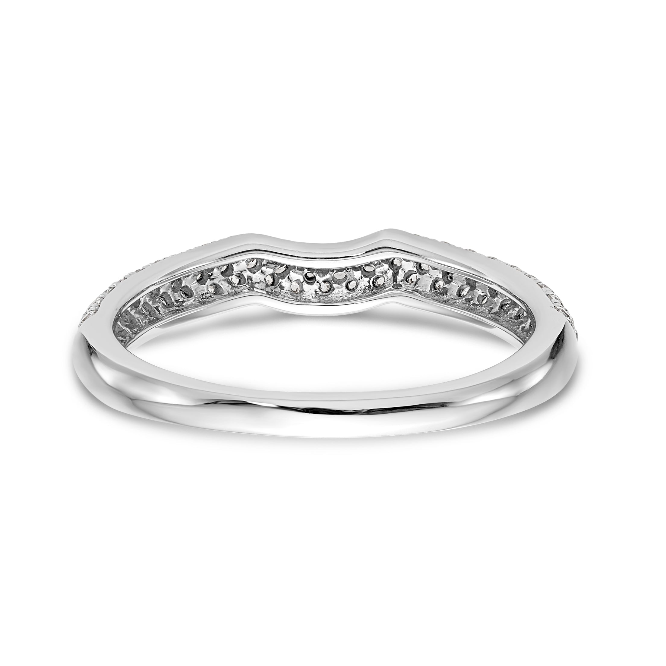 14K Weißgold Diamant-Trauring