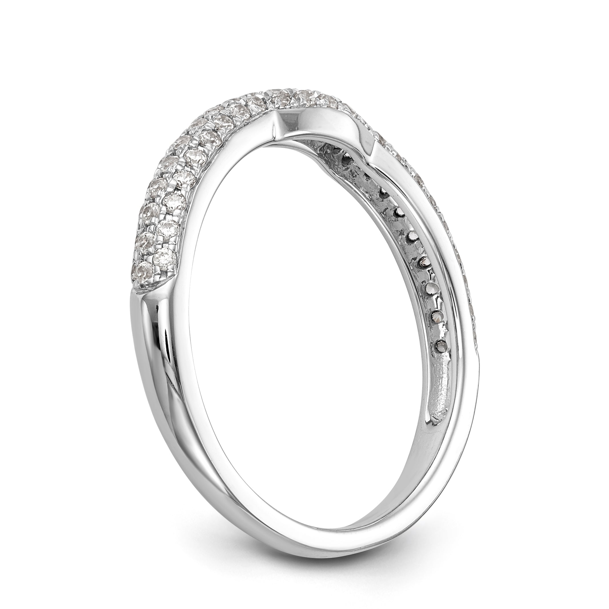 14K Weißgold Diamant-Trauring