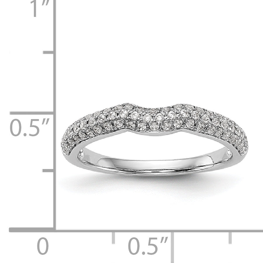 14K Weißgold Diamant-Trauring